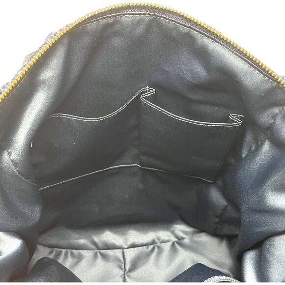 RARE Coach Chelsea Bouclé Mersin Tweed Shoulder Tote Navy Blue Style 17813 $398 - Picture 6 of 12